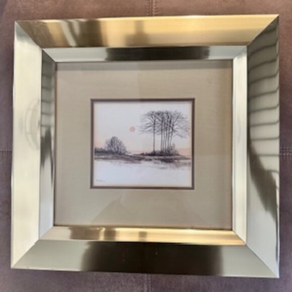 2 Vintage, Watercolour, Landscape Prints, signed by R. A. Massey, Framed - Picture 1 of 4